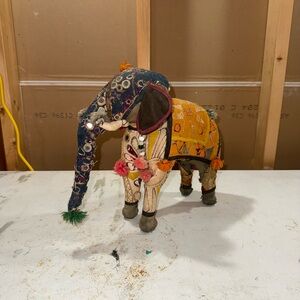 Vintage Multicolor Elephant Figurine